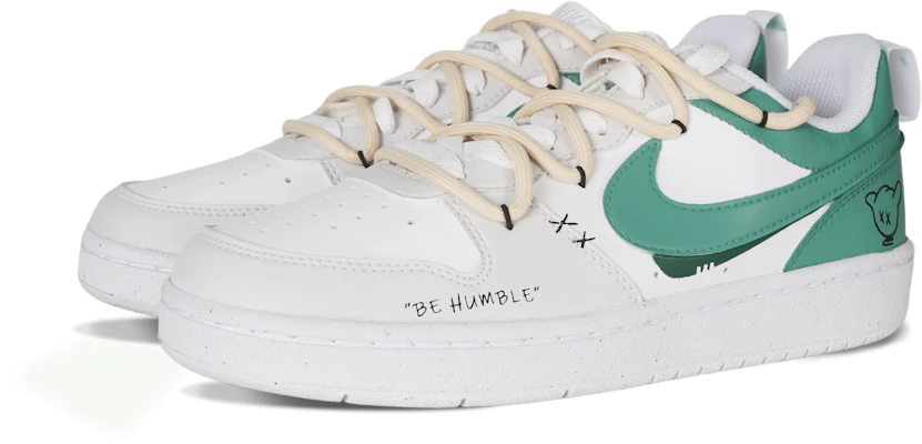 【客製化球鞋】Nike Court Borough 雙鉤 解構 高街 低筒 板鞋 女款 白綠 Shop 【客製化球鞋】Nike Court Borough 雙鉤 解構 高街 低筒 板鞋 女款 白綠