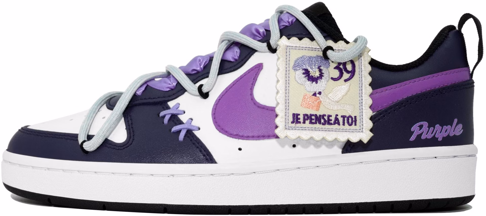 custom-shoes-women-nike-court-borough-white-violet-pansy