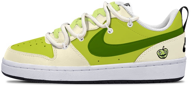custom-shoes-women-nike-court-borough-low-2-avocado-mint-green