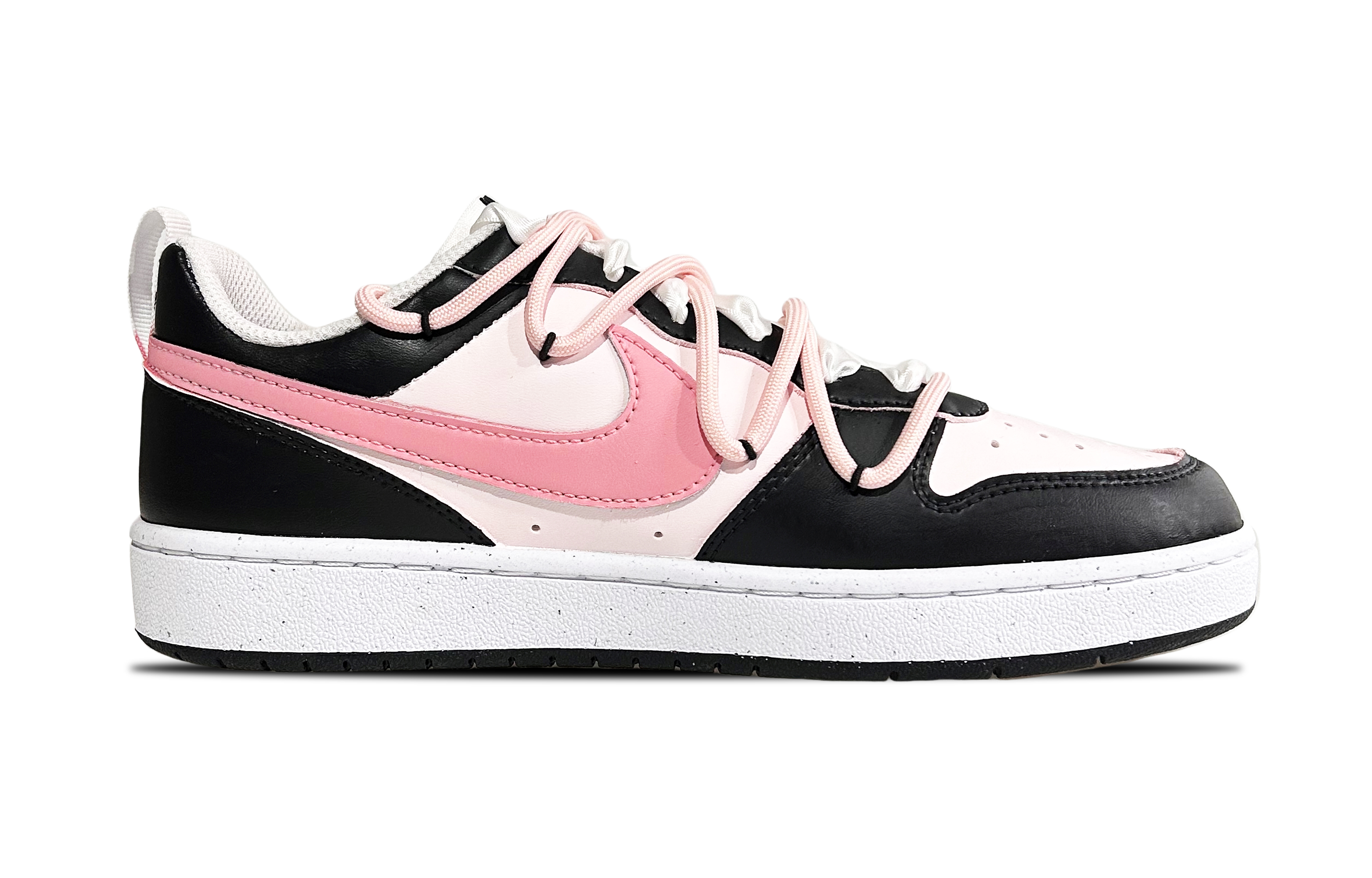 Order (W) [定制鞋] 耐克Court Borough Low 2 黑粉色款 DV5456-104(Team49-奶盖莓莓）