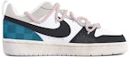 Order 【定製球鞋】 Nike Court Borough Low2 復古手繪 解構鞋帶 低筒 板鞋 女款 黑藍
