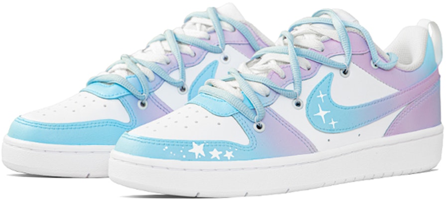 (W) 나이키 코트 보로우 로2 '블루핑크 그라데이션 별' BQ5448-100(Team127-) Shop (W) 나이키 코트 보로우 로2 '블루핑크 그라데이션 별' BQ5448-100(Team127-)