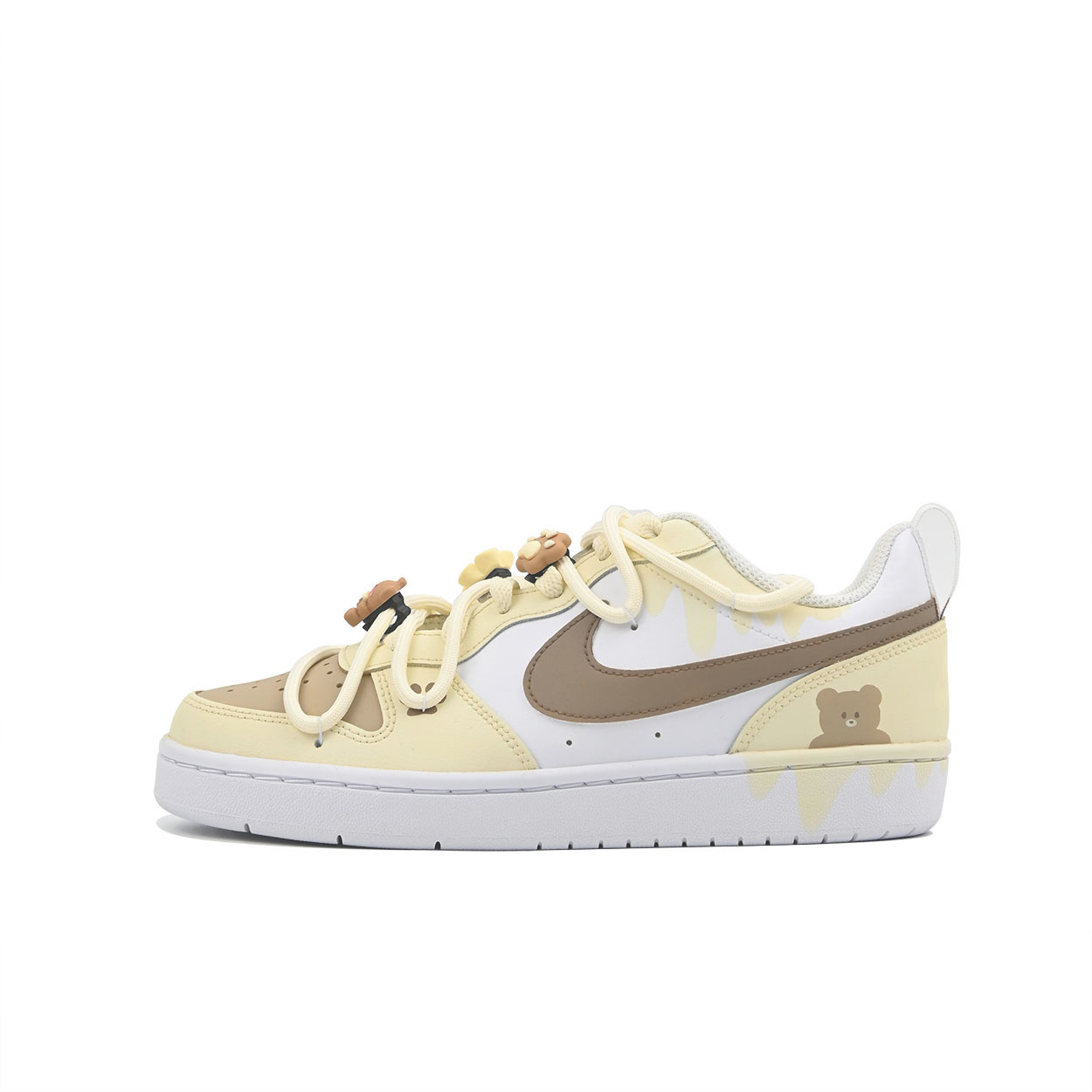 [Custom Shoes] (W) Nike Court Borough Low 2 'Cute Teddy Bear Ivory Brown'