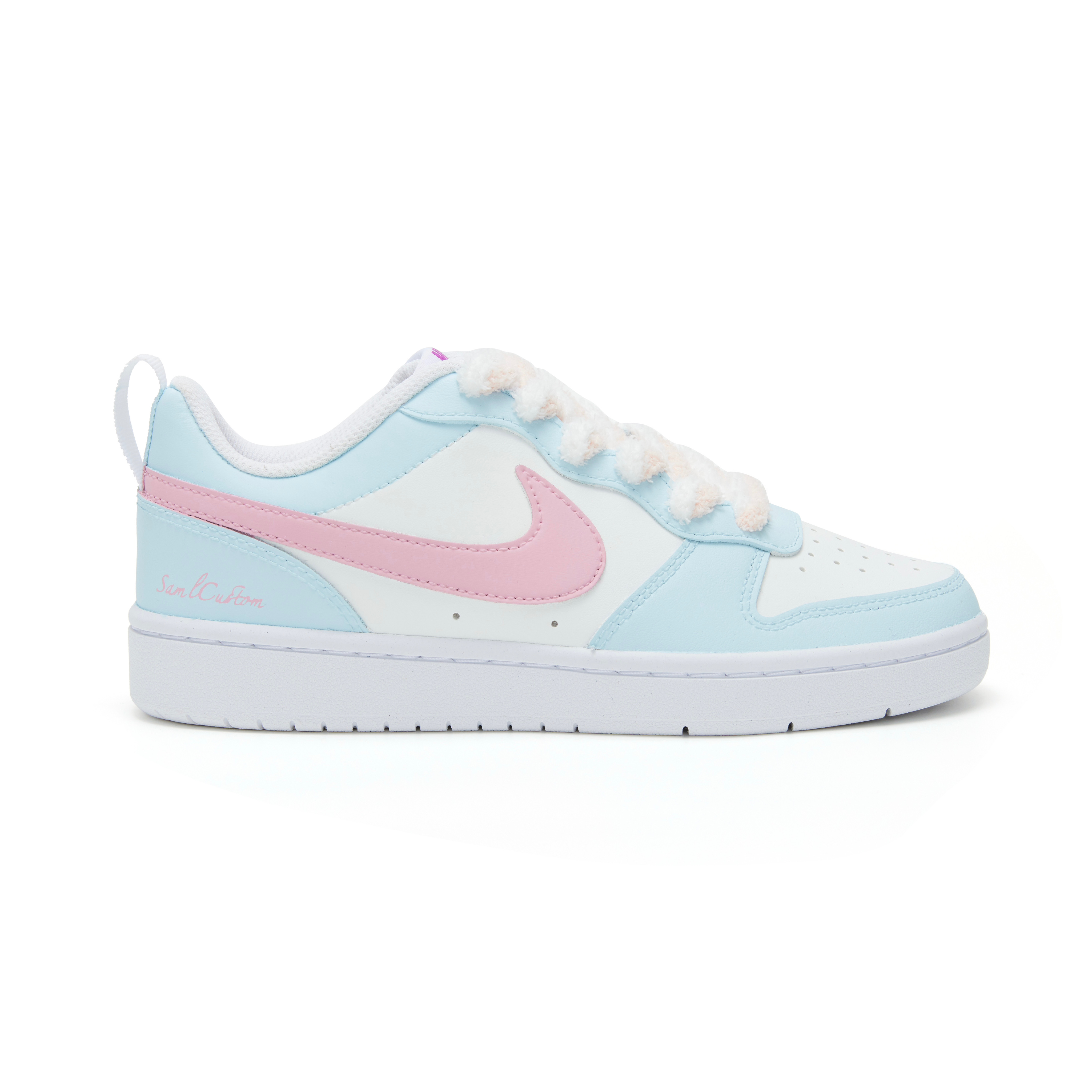 Order (W) Zapatillas Nike Court Borough Low 2 'Cerezo Rosa Dopamina-Azul' BQ5448-124(Team6-樱花校园)