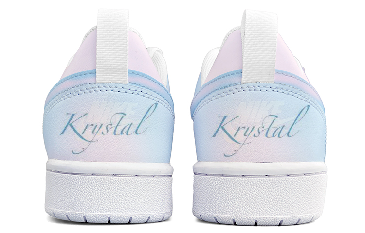 Shop 【訂製球鞋】 Nike Court Borough Low2 水晶 粉藍 漸變 少女風 手繪 解構鞋帶 低筒 板鞋 女款