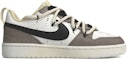 Order 【訂製球鞋】 Nike Court Borough Low 2 荷露絲之眼 復古 手繪潑墨 解構鞋帶 低筒 板鞋 女款 棕白
