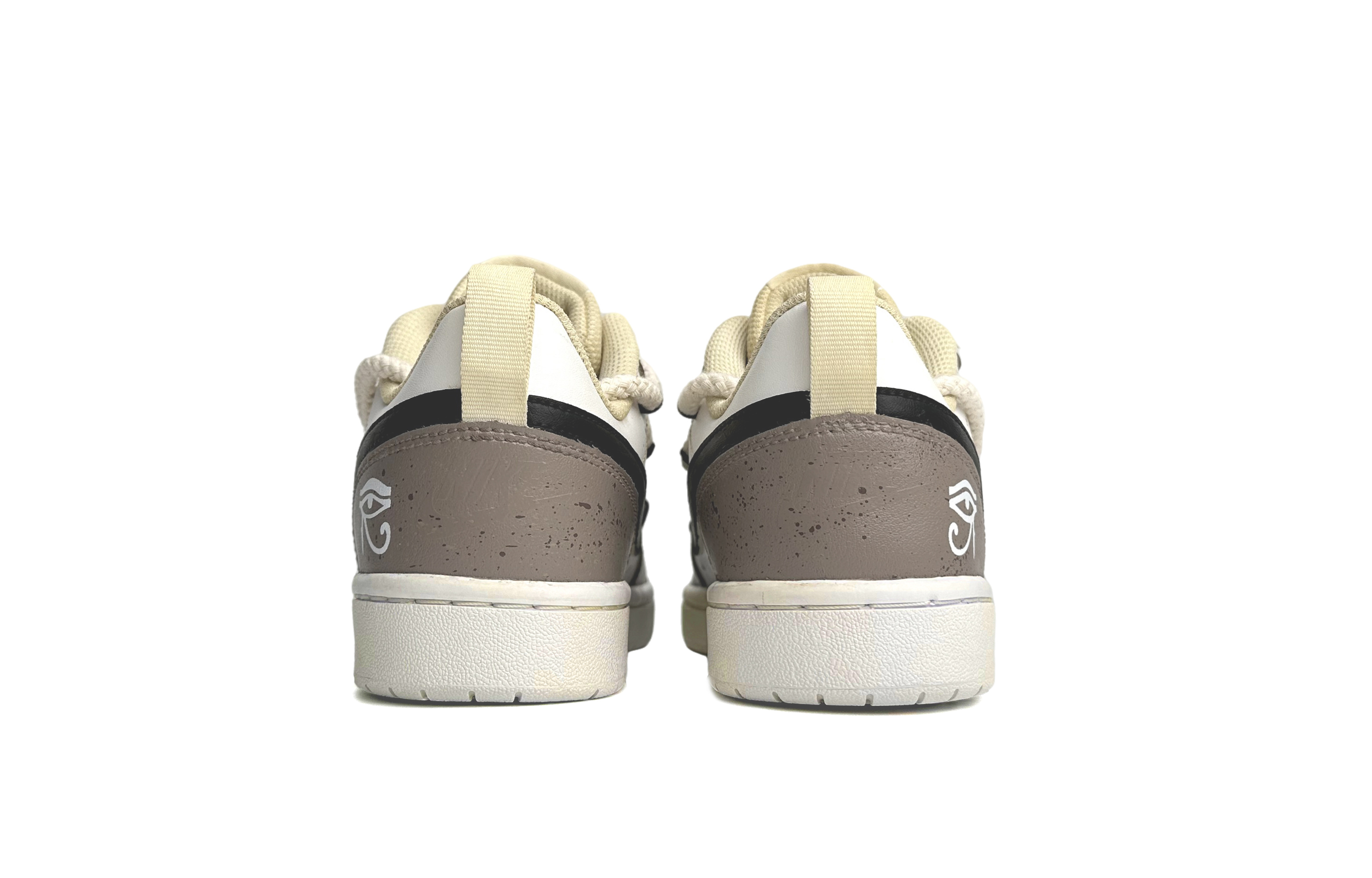 Shop [Custom Shoes] (Women) Nike Court Borough Low 2 'Eye of Horus Brown White'
