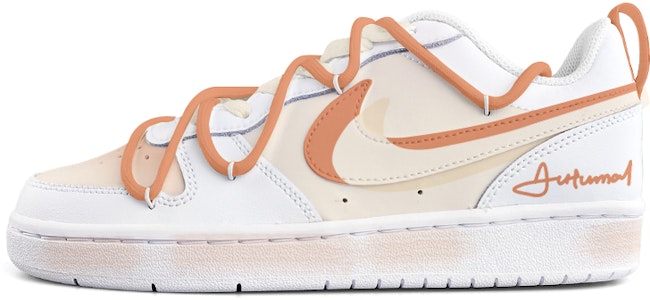 (W) 【女性用カスタムシューズ】ナイキ コート バラウ ロー 2 'フォールオレンジ' BQ5448-100(Team13-秋天) Buy (W) 【女性用カスタムシューズ】ナイキ コート バラウ ロー 2 'フォールオレンジ' BQ5448-100(Team13-秋天)