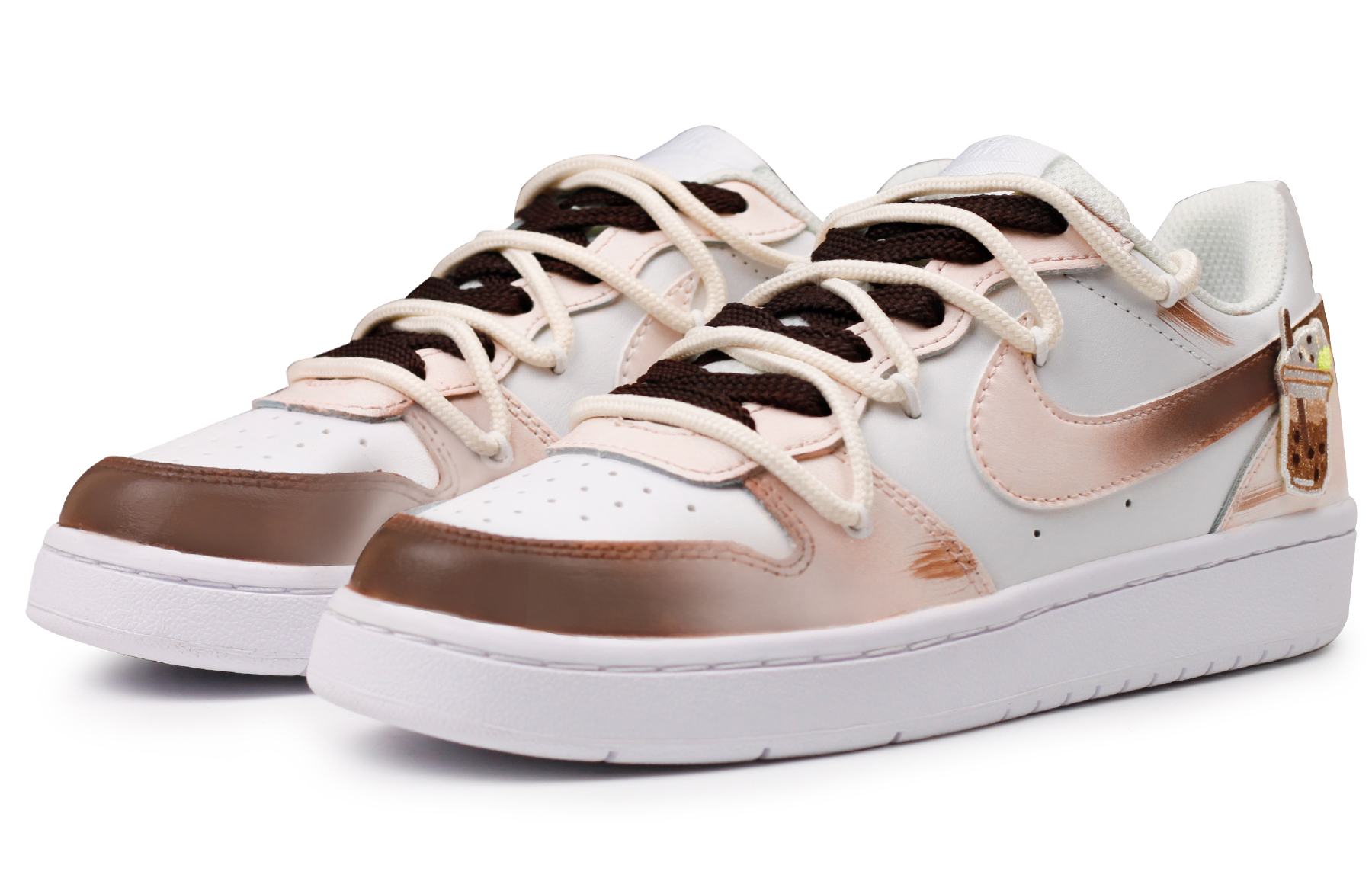 Lookbook [Custom Shoes] (Women) Nike Court Borough Low 2 'Gradient Milk Tea'
