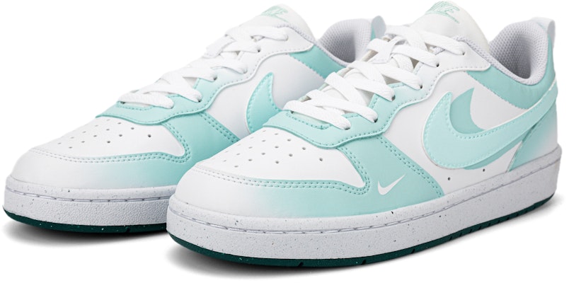 【定製球鞋】Nike Court Borough Low 2 簡約 手繪 雙鉤陰影 漸變薄荷綠 抗滑快乾 低筒 板鞋 女款 綠白 Lookbook 【定製球鞋】Nike Court Borough Low 2 簡約 手繪 雙鉤陰影 漸變薄荷綠 抗滑快乾 低筒 板鞋 女款 綠白