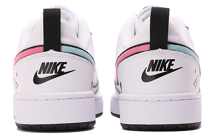 Purchase (W) [定制鞋] 耐克Court Borough Low 2 "涂鸦黑白" BQ5448-104(TeamThree-女款心之所向黑白)