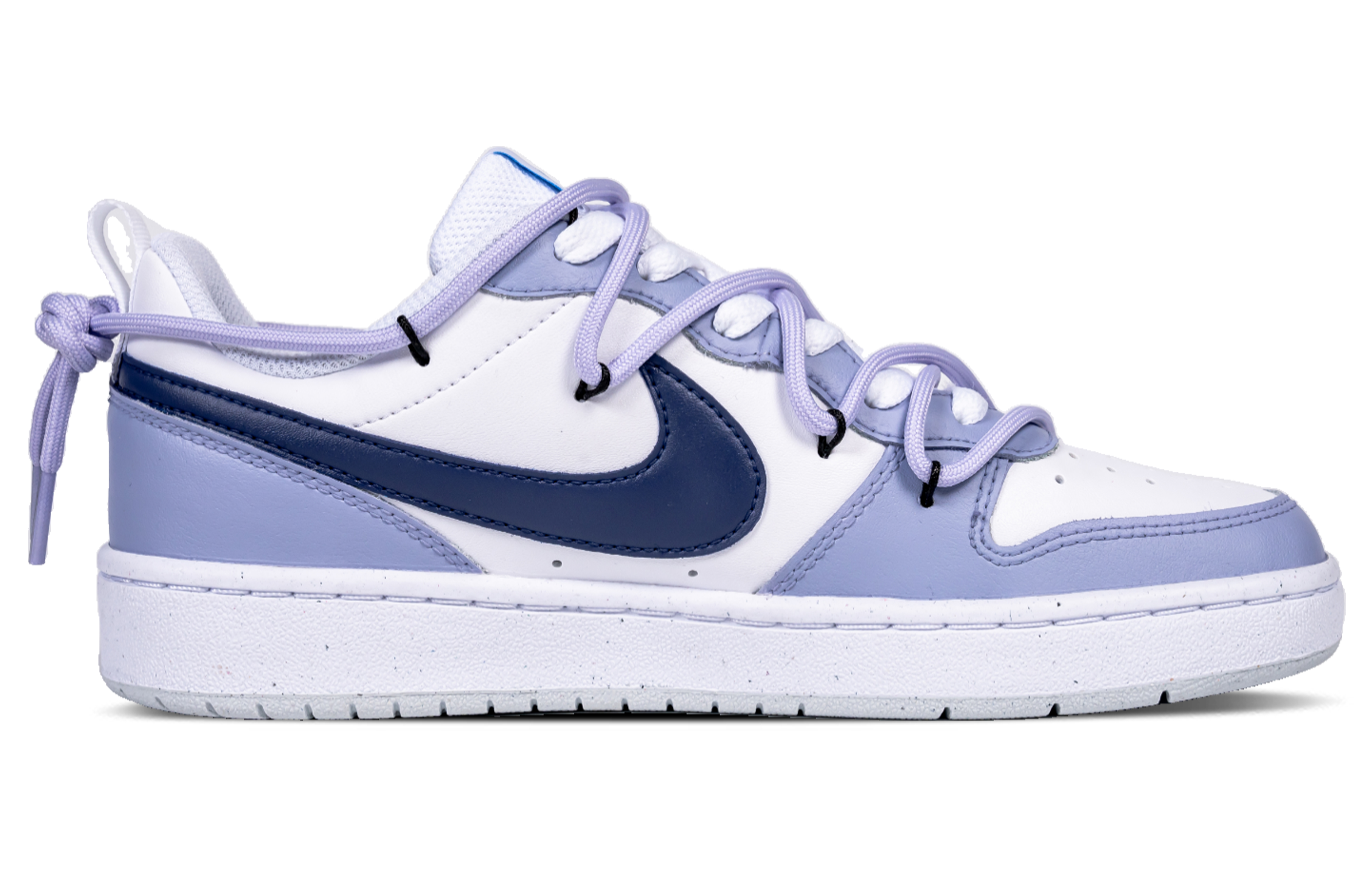 Order (W) [Kasut Custom] Nike Court Borough Low 2 'Lavender Putih' BQ5448-123(Team拾陆-玩偶黛璐)