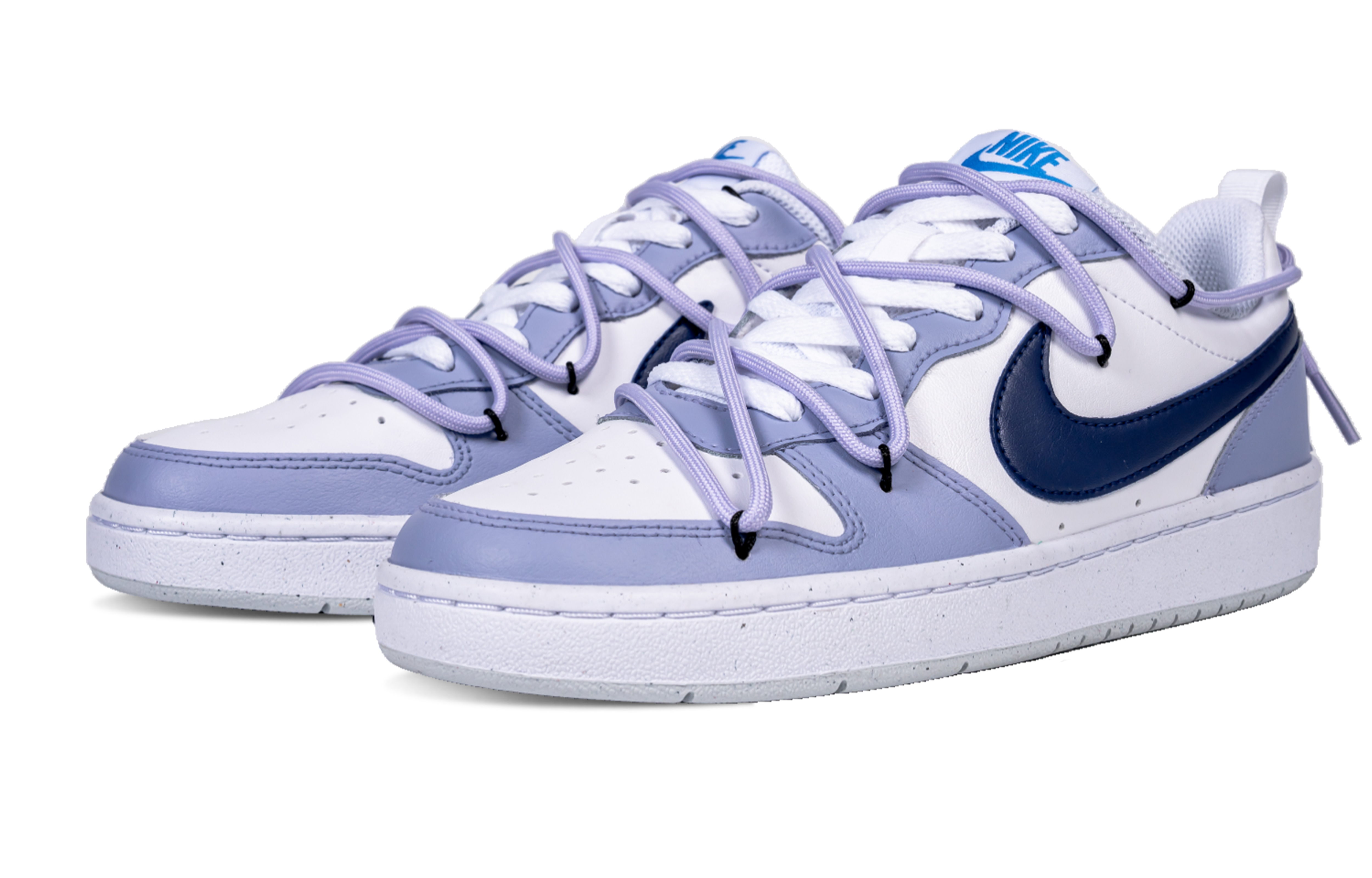 Lookbook (W) [Kasut Custom] Nike Court Borough Low 2 'Lavender Putih' BQ5448-123(Team拾陆-玩偶黛璐)