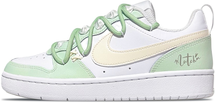 【訂製球鞋】Nike Court Borough Low 2 抹茶椰椰 低飽和 小清新 低筒 板鞋 女款 淺綠 Buy 【訂製球鞋】Nike Court Borough Low 2 抹茶椰椰 低飽和 小清新 低筒 板鞋 女款 淺綠