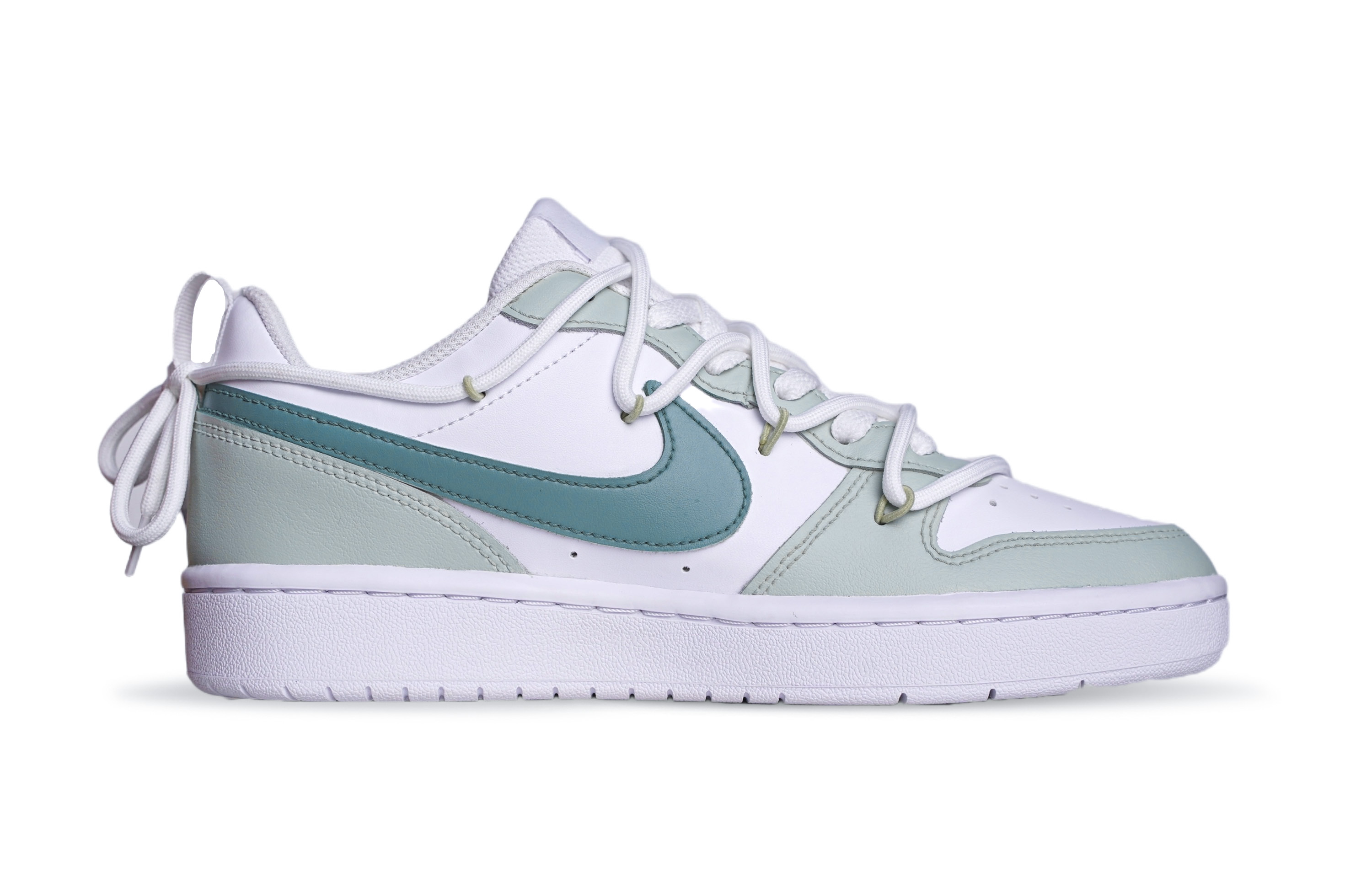 Order (W) 【カスタムシューズ】ナイキ コートボロー LOW 2「モランディ フレッシュミント」（女性用） BQ5448-100(Team71-清新抹茶)