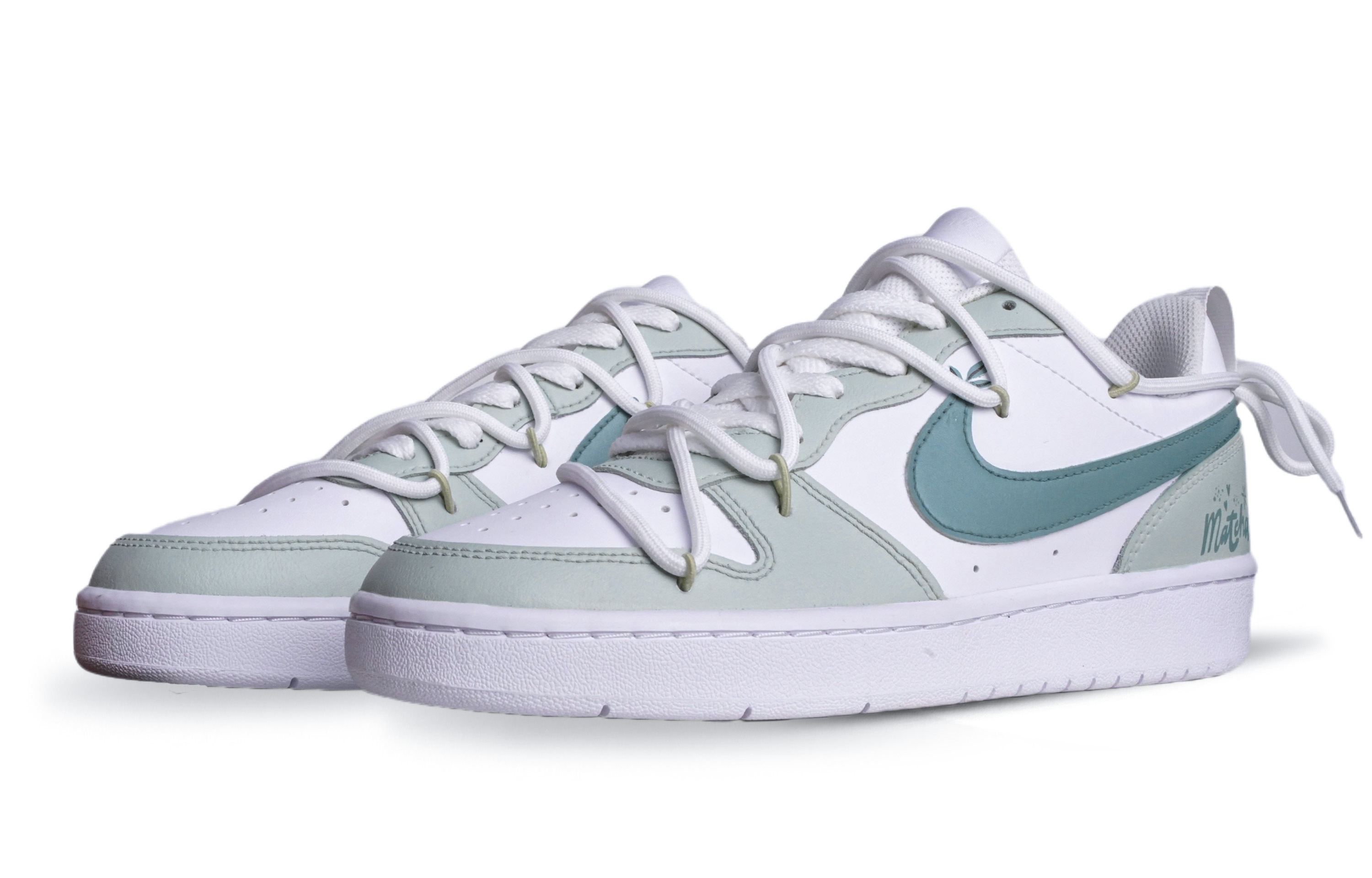 Lookbook (W) 【カスタムシューズ】ナイキ コートボロー LOW 2「モランディ フレッシュミント」（女性用） BQ5448-100(Team71-清新抹茶)