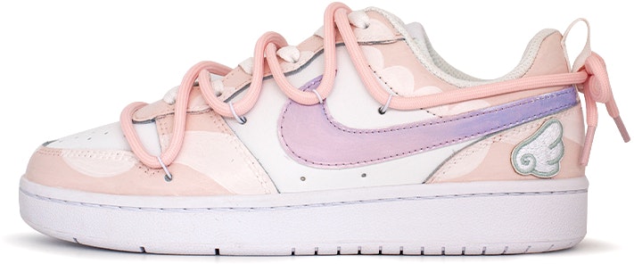 custom-shoes-women-nike-court-borough-low-2-pink-white-deconstructed