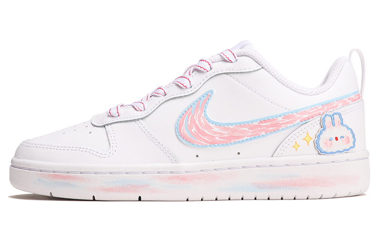 Buy (W) [Sepatu Kustom] Nike Court Borough Low 2 'Pink White Rabbit - Imlek' BQ5448-100(TeamThree-女款兔年-粉白)