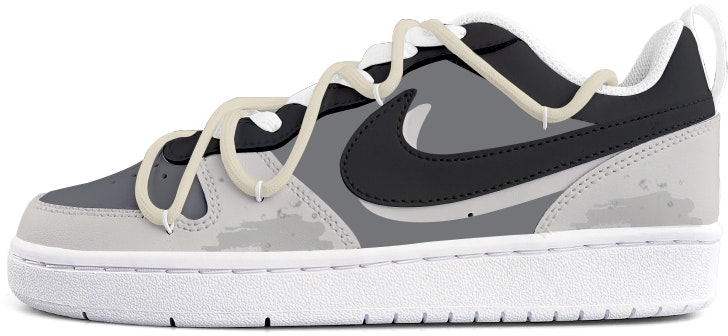 custom-shoes-women-nike-court-borough-low-2-phantom-agent-black-grey