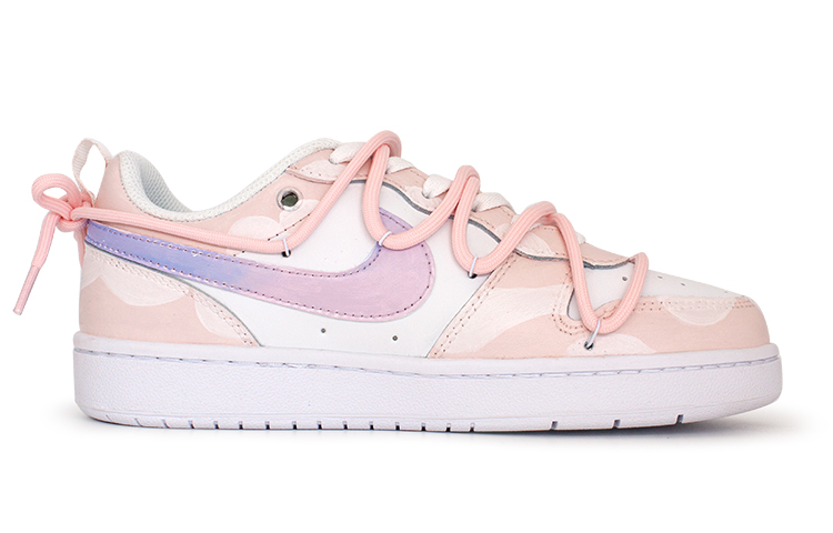 Order (W) [カスタムシューズ] (女性用) ナイキ コート バーロウ ロー 2 'ピンクホワイトデコンストラクト' BQ5448-100(Team41-少女心情侣卡通翅膀)