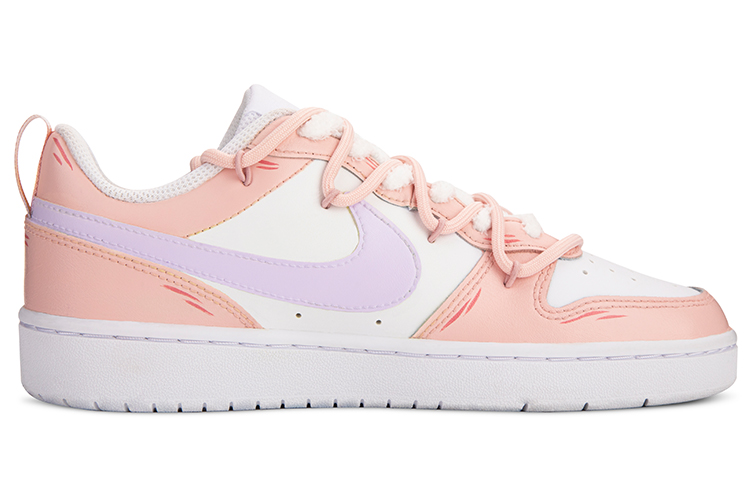 Order (W) Zapatillas Nike Court Borough Low 2 'Rosa Púrpura Anime Deconstruido' BQ5448-100(TeamF-橘粉二次元)