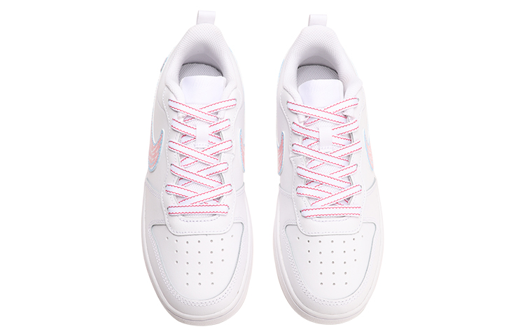 Shop (W) [Sepatu Kustom] Nike Court Borough Low 2 'Pink White Rabbit - Imlek' BQ5448-100(TeamThree-女款兔年-粉白)