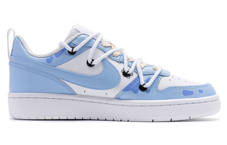 Order 【訂製球鞋】Nike Court Borough Low 2 野鶴製造 復古女孩主題 解構雙鞋帶 低幫 板鞋 女款 北卡藍