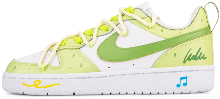 【訂製球鞋】 Nike Court Borough Low 2 夏日主題 可愛卡通音符 解構綁帶 低筒 板鞋 女款 綠白 Buy 【訂製球鞋】 Nike Court Borough Low 2 夏日主題 可愛卡通音符 解構綁帶 低筒 板鞋 女款 綠白