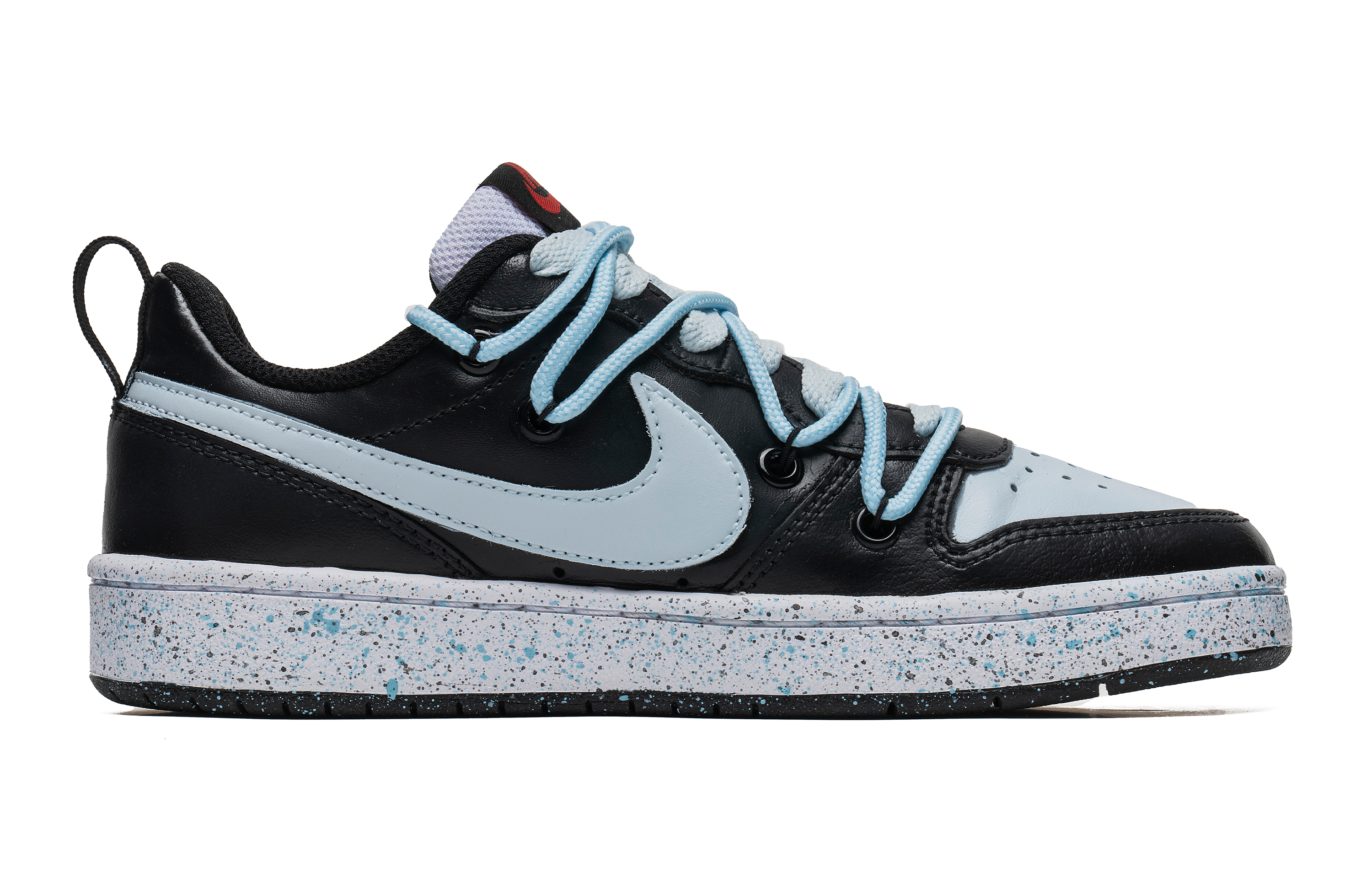 [Custom Shoes] (W) Nike Court Borough Low 2 'Sea Salt Swoosh Splatter'