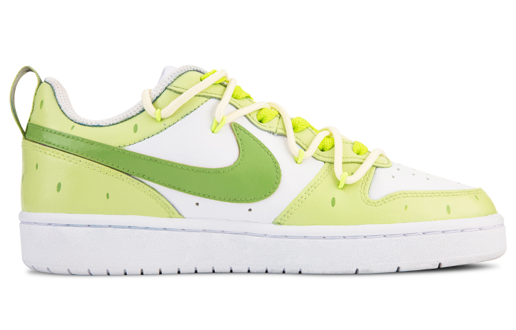 Order 【訂製球鞋】 Nike Court Borough Low 2 夏日主題 可愛卡通音符 解構綁帶 低筒 板鞋 女款 綠白