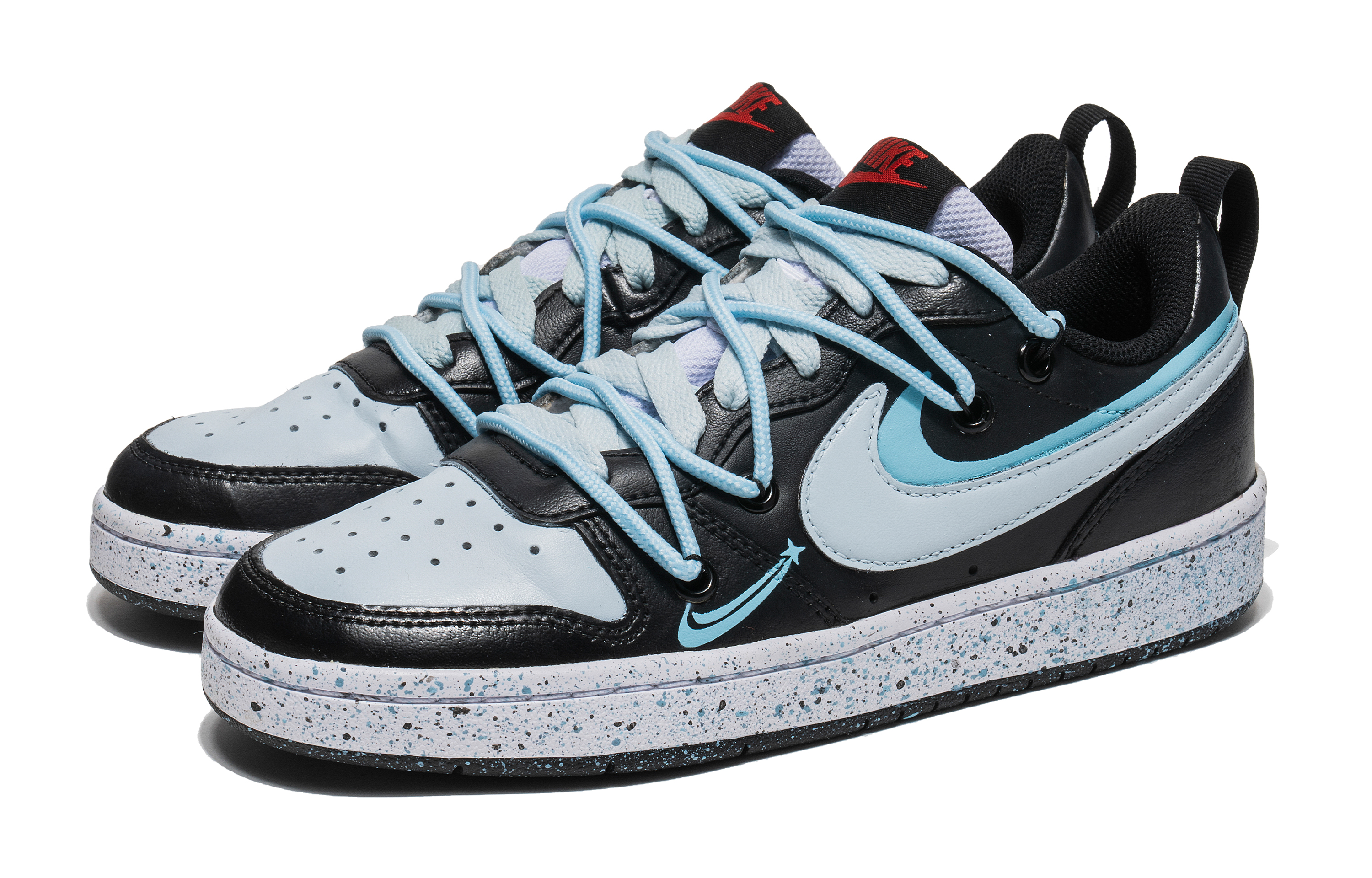 [Custom Shoes] (W) Nike Court Borough Low 2 'Sea Salt Swoosh Splatter' 圖 2