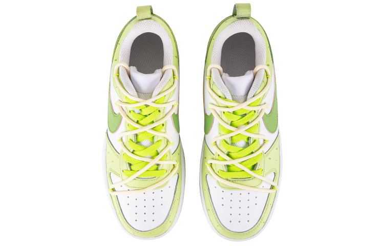 Shop 【訂製球鞋】 Nike Court Borough Low 2 夏日主題 可愛卡通音符 解構綁帶 低筒 板鞋 女款 綠白
