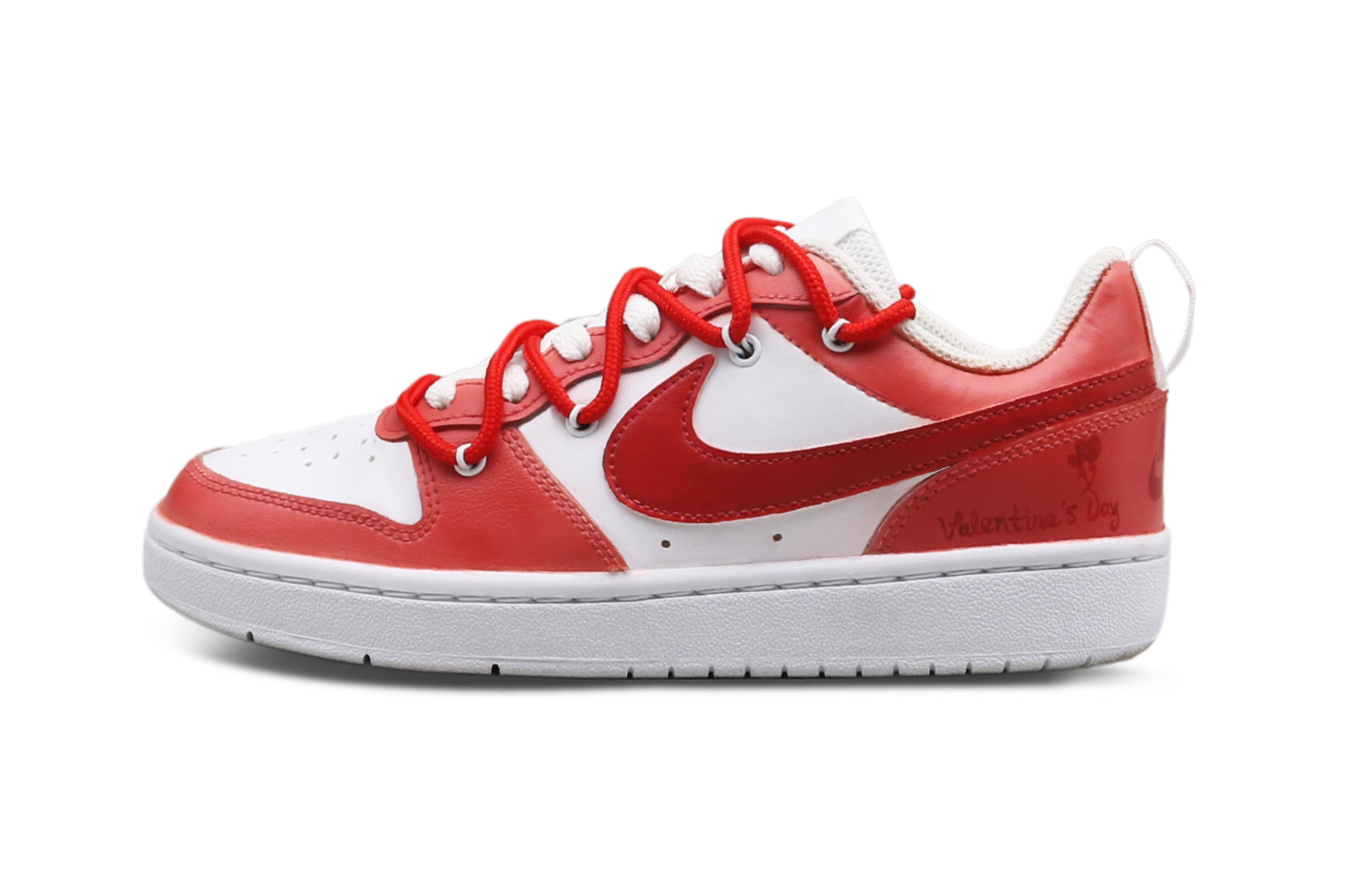 Buy 【訂製球鞋】 Nike Court Borough Low 2 戀愛特輯 氣球泡泡 玫瑰 示愛 防滑耐磨 低筒 板鞋 女款 白紅
