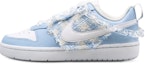 Buy 【訂製球鞋】Nike Court Borough Low 2 斷橋殘雪 小香風布料 縫紉工藝 防滑耐磨 低筒 板鞋 女款 白藍
