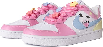 【客製球鞋】Nike Court Borough Low 2 巴胺星心狗 防滑減震 低筒 板鞋 女款 白粉黃 Lookbook 【客製球鞋】Nike Court Borough Low 2 巴胺星心狗 防滑減震 低筒 板鞋 女款 白粉黃