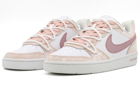 (W) 나이키 코트 버로우 로우 2 '화이트 핑크' (커스텀) BQ5448-100(Team肆-女款心动粉A) Lookbook (W) 나이키 코트 버로우 로우 2 '화이트 핑크' (커스텀) BQ5448-100(Team肆-女款心动粉A)
