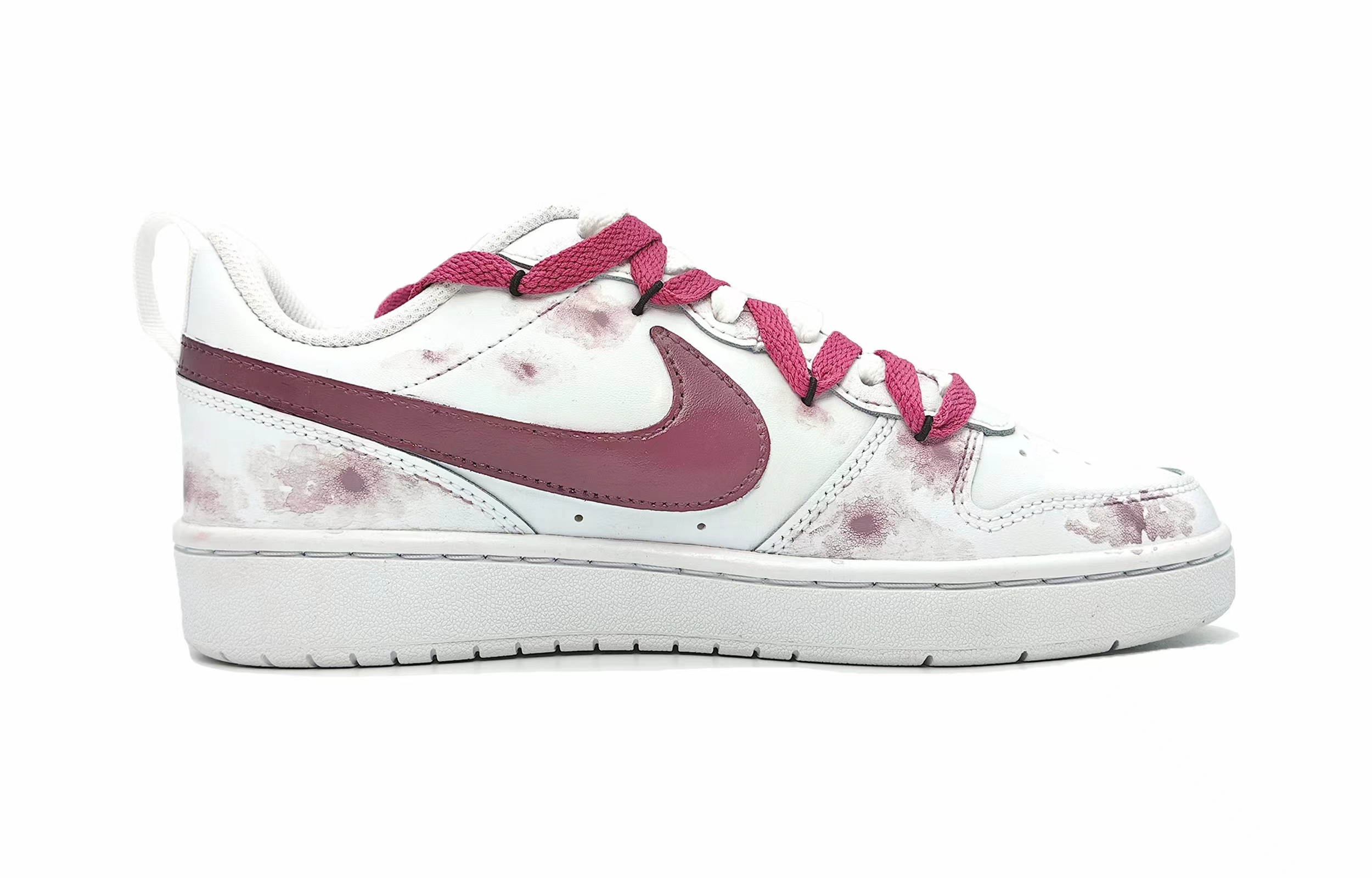 Lookbook (W) [Zapatos Personalizados] Nike Court Borough Low 2 'Blanco Rosa' BQ5448-100（Team136-Meet）