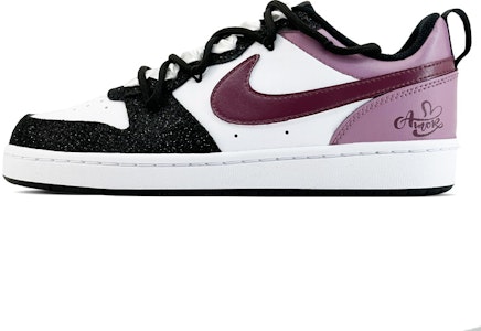【訂製球鞋】Nike Court Borough 黑滿天星 閃粉 高定 復古 百搭 Jennie風 包覆性防滑輕便 低筒 板鞋 女款 香芋紫 Order 【訂製球鞋】Nike Court Borough 黑滿天星 閃粉 高定 復古 百搭 Jennie風 包覆性防滑輕便 低筒 板鞋 女款 香芋紫