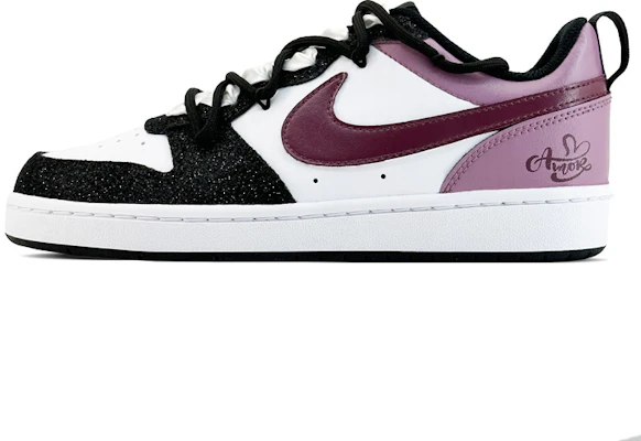 (W) 나이키 코트 보로우 로우 '블랙 스타더스트' (커스텀) BQ5448-115(Team97-满天星黑紫) Order (W) 나이키 코트 보로우 로우 '블랙 스타더스트' (커스텀) BQ5448-115(Team97-满天星黑紫)