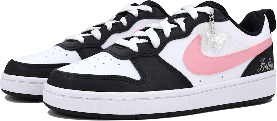 (W) カスタムシューズ: ナイキ コートボロー ロー「ブラック ピンク シルバー」 BQ5448-115(Team271-粉墨星简) Shop (W) カスタムシューズ: ナイキ コートボロー ロー「ブラック ピンク シルバー」 BQ5448-115(Team271-粉墨星简)