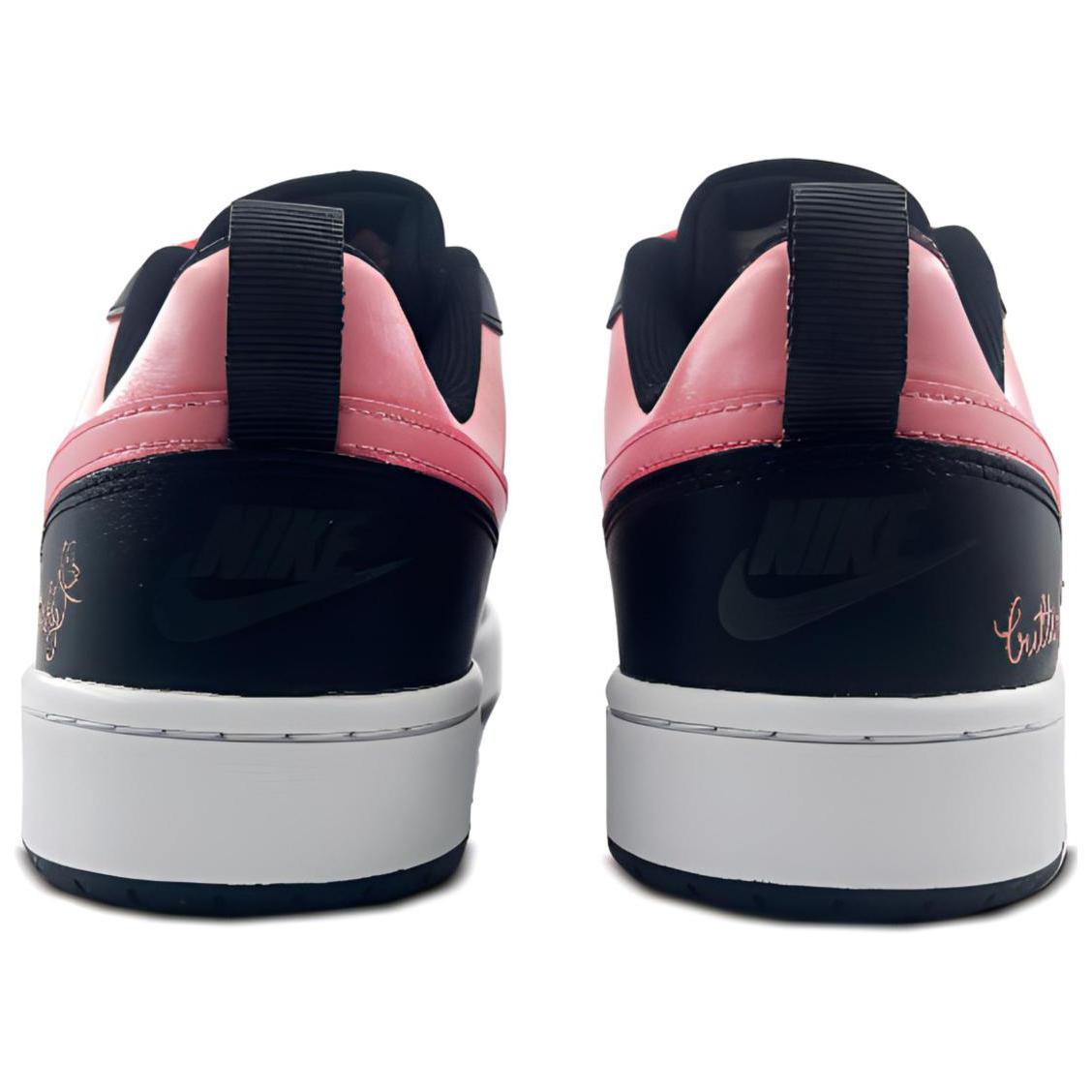 Purchase 【定製球鞋】Nike Court Borough 蝴蝶曼舞 可愛 解構 蝴蝶結 低筒 板鞋 女款 黑粉