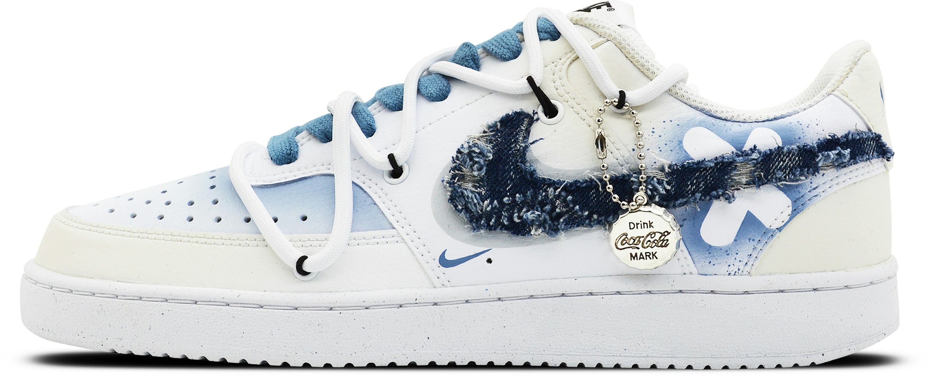 custom-shoes-women-nike-court-borough-low-blue-white