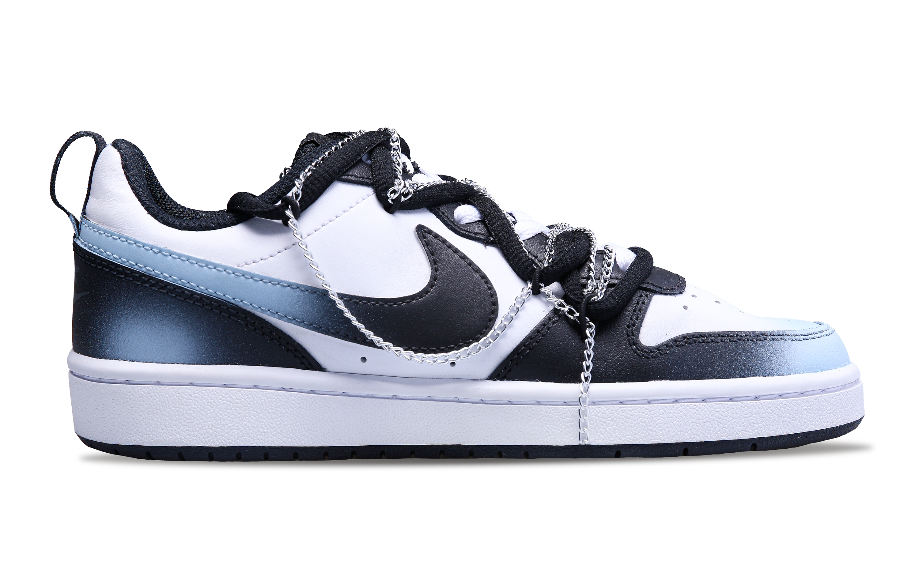 Lookbook (W) 나이키 코트 보로우 로우 '버터플라이 스트리트 블루 블랙' (커스텀) BQ5448-115(Team301-蝴蝶街区)