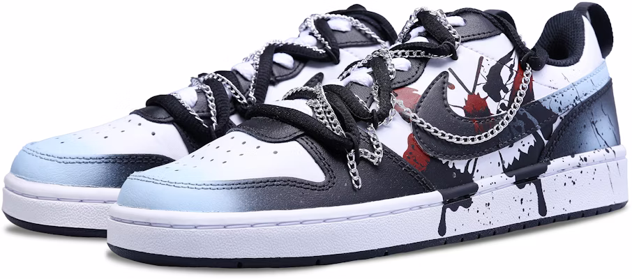 (W) 나이키 코트 보로우 로우 '버터플라이 스트리트 블루 블랙' (커스텀) BQ5448-115(Team301-蝴蝶街区) Shop (W) 나이키 코트 보로우 로우 '버터플라이 스트리트 블루 블랙' (커스텀) BQ5448-115(Team301-蝴蝶街区)