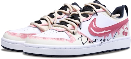 【訂製球鞋】Nike Court Borough Low 櫻桃慕斯 甜美 清新 低筒 板鞋 女款 米黃粉 Shop 【訂製球鞋】Nike Court Borough Low 櫻桃慕斯 甜美 清新 低筒 板鞋 女款 米黃粉