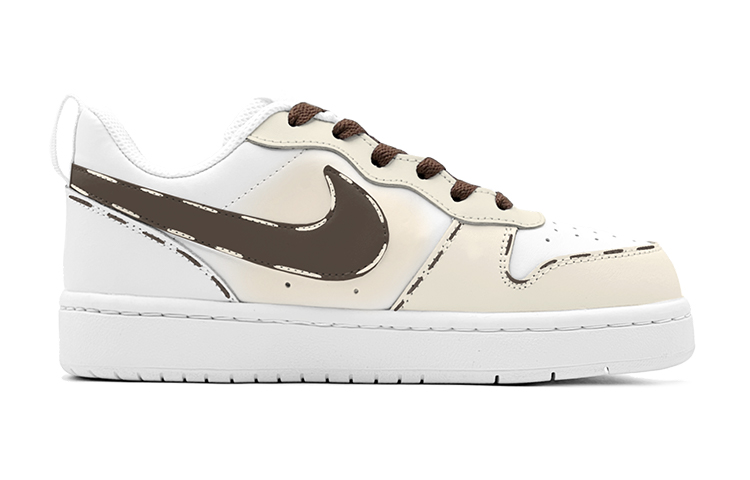 Lookbook (W) [Sepatu Kustom] Nike Court Borough Low 'Christmas M&M Coklat' BQ5448-100(TeamS-趣味巧克力豆S-BOX)