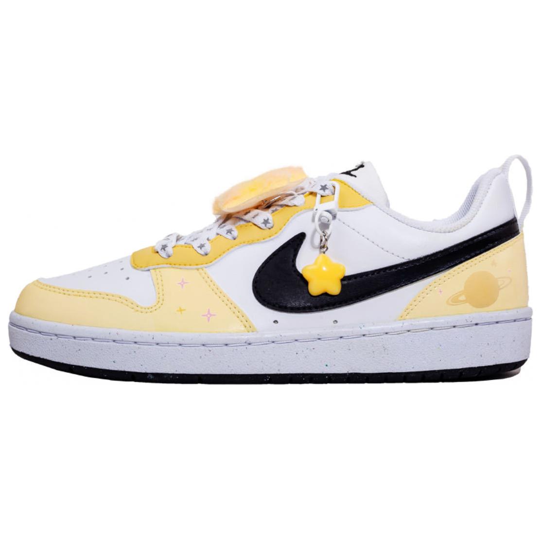 [Custom Shoes] (W) Nike Court Borough Low 'Cream Cheese & Yellow Stars' 圖 2