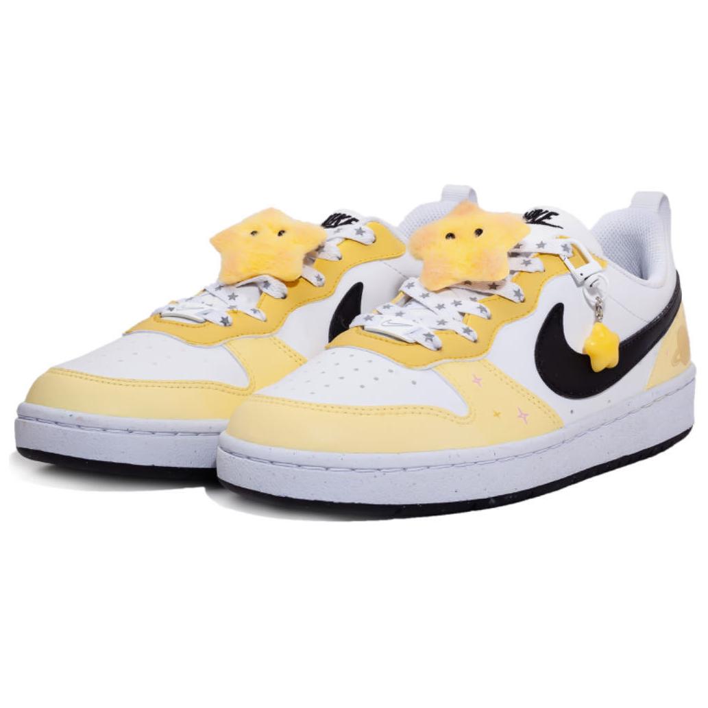 [Custom Shoes] (W) Nike Court Borough Low 'Cream Cheese & Yellow Stars' 圖 4