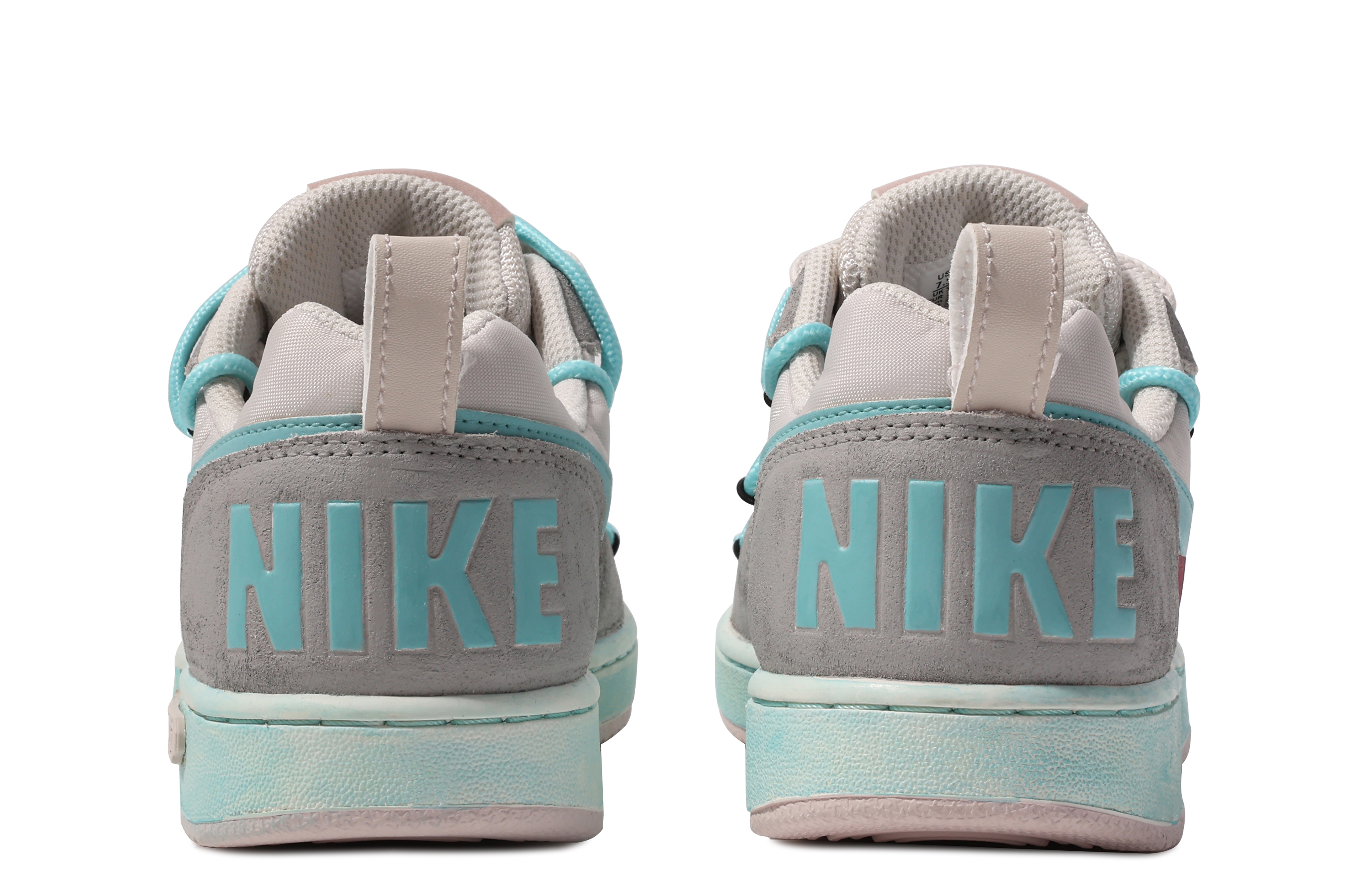 Purchase (W) [Kasut Custom] Nike Court Borough Low 'Da Vinci Love Biru-Kelabu' 861533-101(TeamM-蓝色参数-BOX)