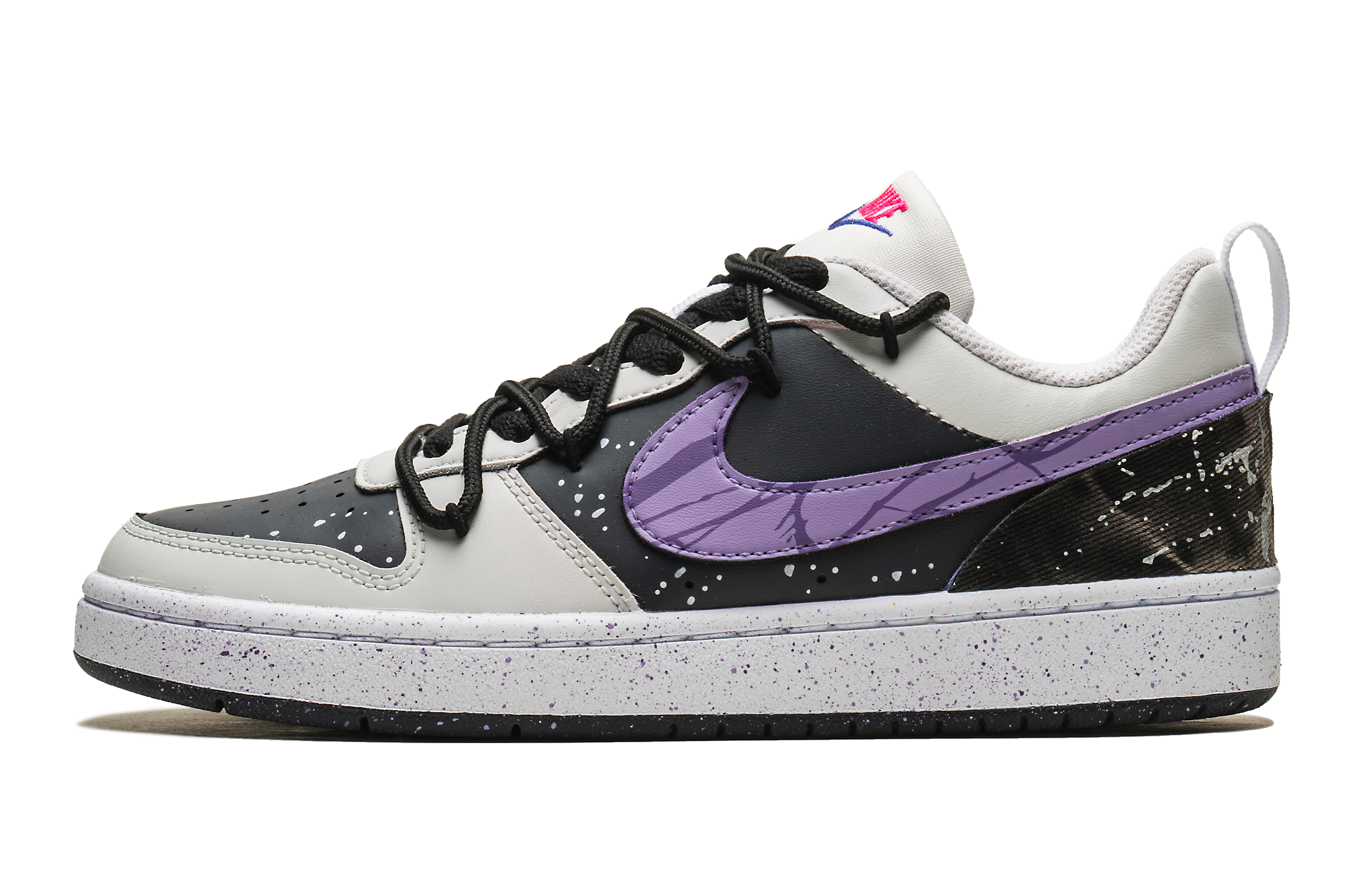[Custom Shoes] (W) Nike Court Borough Low 'Desert Rose Grey Camo Graffiti'